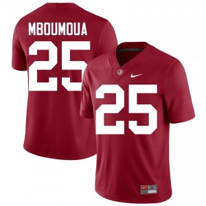 Crimson #25 Steve Bolo Mboumoua Men Embroidery Jersey | Alabama Iconic College Football Edition 39524942