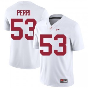 Vito Perri #53 White Men Stitched Jersey | Elite Thread Alabama Crimson Tide University Football Gear 83826831