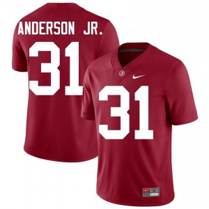 Crimson #31 Will Anderson Jr. Men Embroidery Jersey | Crimson Tide Moisture Wicking High School Football Edition 27658076