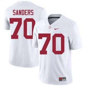 William Sanders #70 White Men Stitched Jersey | Limited Roll Tide High School Football Gear 88919009