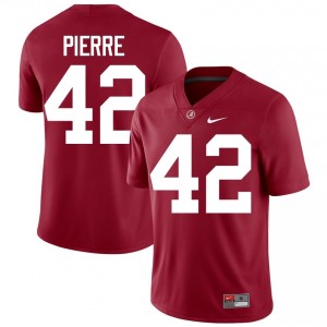 Crimson #42 Yhonzae Pierre Men Embroidery Jersey | Alabama Crimson Tide Fresh Player Football Edition 97133879