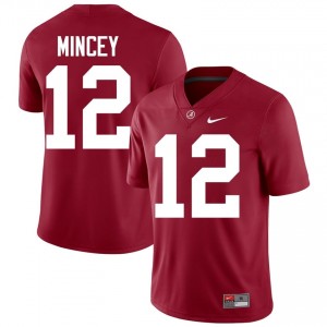 Crimson #12 Zavier Mincey Men Embroidery Jersey | Roll Tide Limited High School Football Edition 31927945
