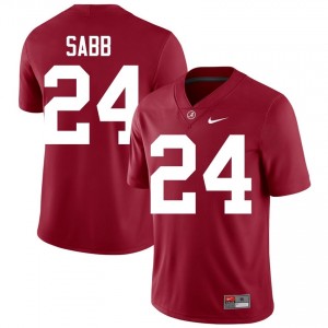 Crimson #24 Amari Sabb Men Embroidery Jersey | Alabama Crimson Tide Officially Licensed High School Football Edition 75625425