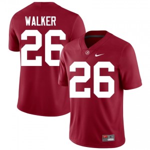 Crimson #26 Aubrey Walker Men Embroidery Jersey | Alabama Authentic Player Football Edition 78325407