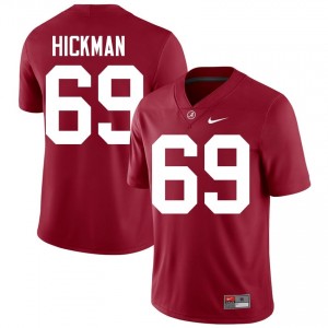 Crimson #69 Baker Hickman Men Embroidery Jersey | Alabama Alumni High School Football Edition 15143807