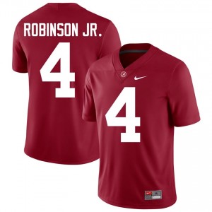 Crimson #4 Brian Robinson Jr. Men Embroidery Jersey | Alabama Officially Licensed High School Football Edition 98759517