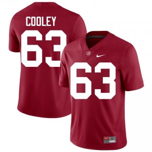 Crimson #63 Bryson Cooley Men Embroidery Jersey | Bama Pro-Grade University Football Edition 90417551