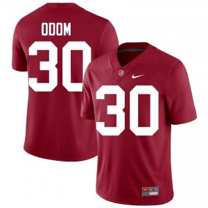 Crimson #30 Bubba Odom Men Embroidery Jersey | Alabama Crimson Tide Gameday College Football Edition 67217917