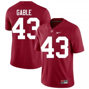 Crimson #43 Camryn Gable Men Embroidery Jersey | Bama Pro-Grade University Football Edition 48895772