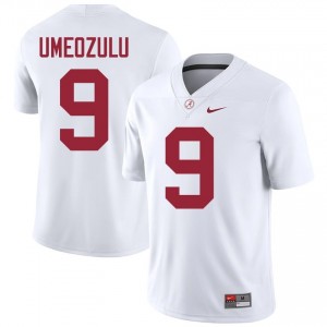 Desmond Umeozulu #9 White Men Stitched Jersey | Limited Roll Tide High School Football Gear 42472001