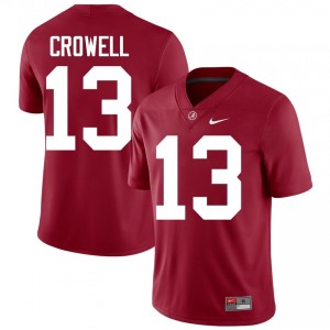 Crimson #13 EJ Crowell Men Embroidery Jersey | Roll Tide Limited High School Football Edition 88547874