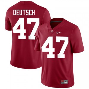 Crimson #47 Eli Deutsch Men Embroidery Jersey | Alabama Limited High School Football Edition 80884857