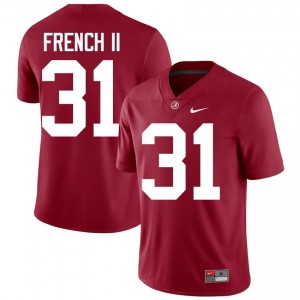 Crimson #31 George French II Men Embroidery Jersey | Alabama Alumni High School Football Edition 35618073