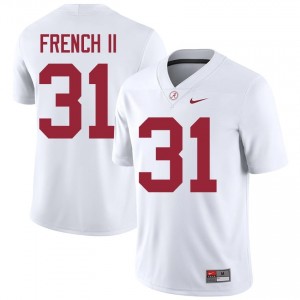 George French II #31 White Men Stitched Jersey | Official Bama University Football Gear 94338591