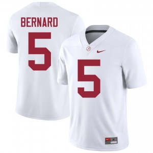 Germie Bernard #5 White Men Stitched Jersey | Genuine Roll Tide College Football Gear 35848129