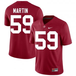 Crimson #59 JD Martin Men Embroidery Jersey | Alabama Exclusive College Football Edition 26943085