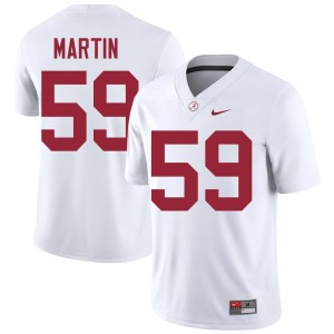 JD Martin #59 White Men Stitched Jersey | Pro Cut Bama NCAA Football Gear 82238354