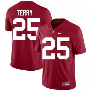 Crimson #25 J'Alan Terry Men Embroidery Jersey | Crimson Tide Essential NCAA Football Edition 43491202