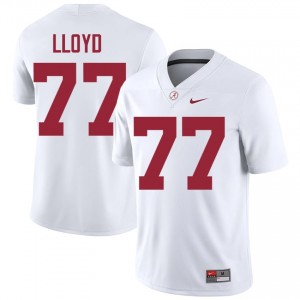 Jackson Lloyd #77 White Men Stitched Jersey | Licensed Alabama Player Football Gear 56186457
