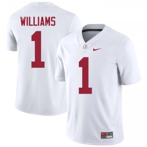 Jameson Williams #1 White Men Stitched Jersey | Elite Alabama Crimson Tide NCAA Football Gear 67942725