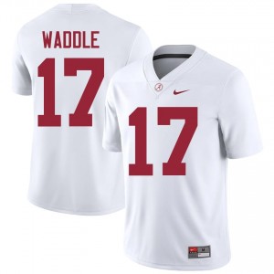 Jaylen Waddle #17 White Men Stitched Jersey | Pro Cut Alabama NCAA Football Gear 71978690