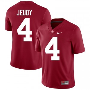 Crimson #4 Jerry Jeudy Men Embroidery Jersey | Crimson Tide Elite NCAA Football Edition 40877985