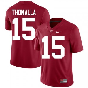 Crimson #15 Jett Thomalla Men Embroidery Jersey | Alabama Crimson Tide Elite Thread University Football Edition 15497501