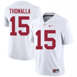 Jett Thomalla #15 White Men Stitched Jersey | Exclusive Alabama College Football Gear 62602052