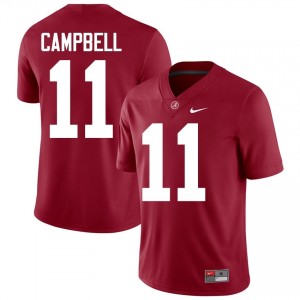 Crimson #11 Jihaad Campbell Men Embroidery Jersey | Crimson Tide Moisture Wicking High School Football Edition 72715419