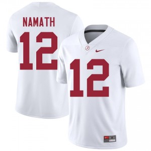 Joe Namath #12 White Men Stitched Jersey | Alumni Alabama High School Football Gear 26064538