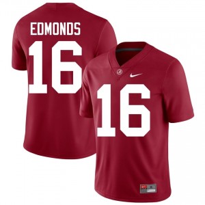 Crimson #16 Jorden Edmonds Men Embroidery Jersey | Alabama Crimson Tide Premium NCAA Football Edition 49905412