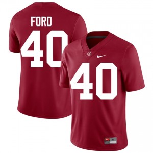 Crimson #40 Josh Ford Men Embroidery Jersey | Roll Tide Official University Football Edition 42395263