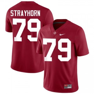 Crimson #79 Kaden Strayhorn Men Embroidery Jersey | Alabama Pro Cut NCAA Football Edition 25746108