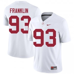 Malique Franklin #93 White Men Stitched Jersey | Elite Crimson Tide NCAA Football Gear 50573383