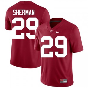 Crimson #29 Nick Sherman Men Embroidery Jersey | Bama Iconic College Football Edition 91514079