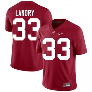 Crimson #33 Preston Landry Men Embroidery Jersey | Alabama Crimson Tide Classic Player Football Edition 88254178
