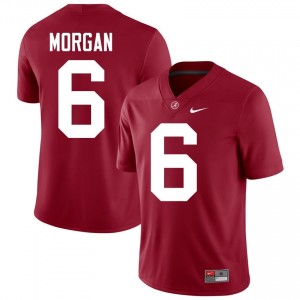Crimson #6 Red Morgan Men Embroidery Jersey | Roll Tide Limited High School Football Edition 72757326