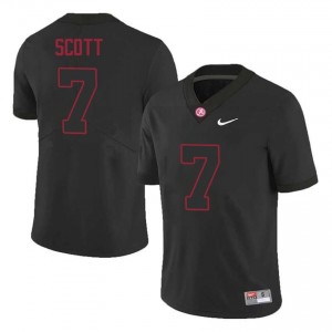 Roll Tide Rico Scott #7 Black Men University Jersey | Official Swen Football Uniform 10601895