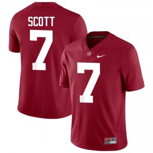 Crimson #7 Rico Scott Men Embroidery Jersey | Alabama Licensed Player Football Edition 24423147