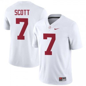 Rico Scott #7 White Men Stitched Jersey | Alumni Bama High School Football Gear 12116471