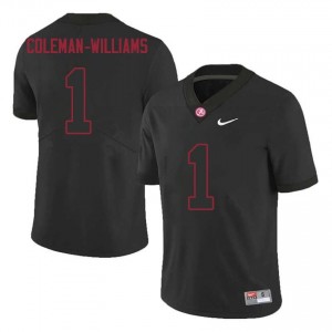 Roll Tide Ryan Coleman-Williams #1 Black Men College Jersey | Genuine Swen Football Uniform 10833726