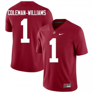 Crimson #1 Ryan Coleman-Williams Men Embroidery Jersey | Alabama Officially Licensed High School Football Edition 65664767
