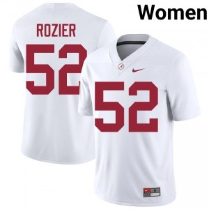 Alex Rozier #52 White Women Stitched Jersey | Essential Roll Tide NCAA Football Gear 67549950