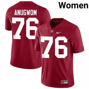 Crimson #76 Arkel Anugwom Women Embroidery Jersey | Roll Tide Limited High School Football Edition 18937112