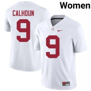 Cam Calhoun #9 White Women Stitched Jersey | Iconic Bama College Football Gear 33952735
