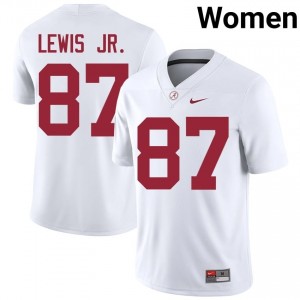 Danny Lewis Jr. #87 White Women Stitched Jersey | Iconic Alabama College Football Gear 34256230