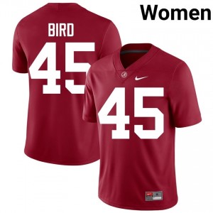 Crimson #45 David Bird Women Embroidery Jersey | Alabama Crimson Tide Premium NCAA Football Edition 36458324