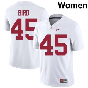 David Bird #45 White Women Stitched Jersey | Authentic Alabama Player Football Gear 24539970