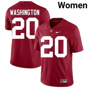 Crimson #20 Dre Washington Women Embroidery Jersey | Roll Tide Essential NCAA Football Edition 41327351