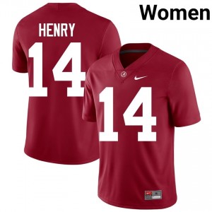 Crimson #14 Fatutoa Henry Women Embroidery Jersey | Alabama Crimson Tide Licensed Player Football Edition 64086185